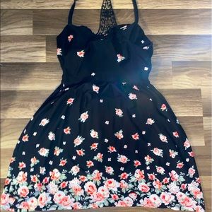 No boundaries black floral dress size M